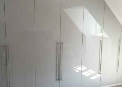 White and Grey gloss acrylic wardrobes in Devon